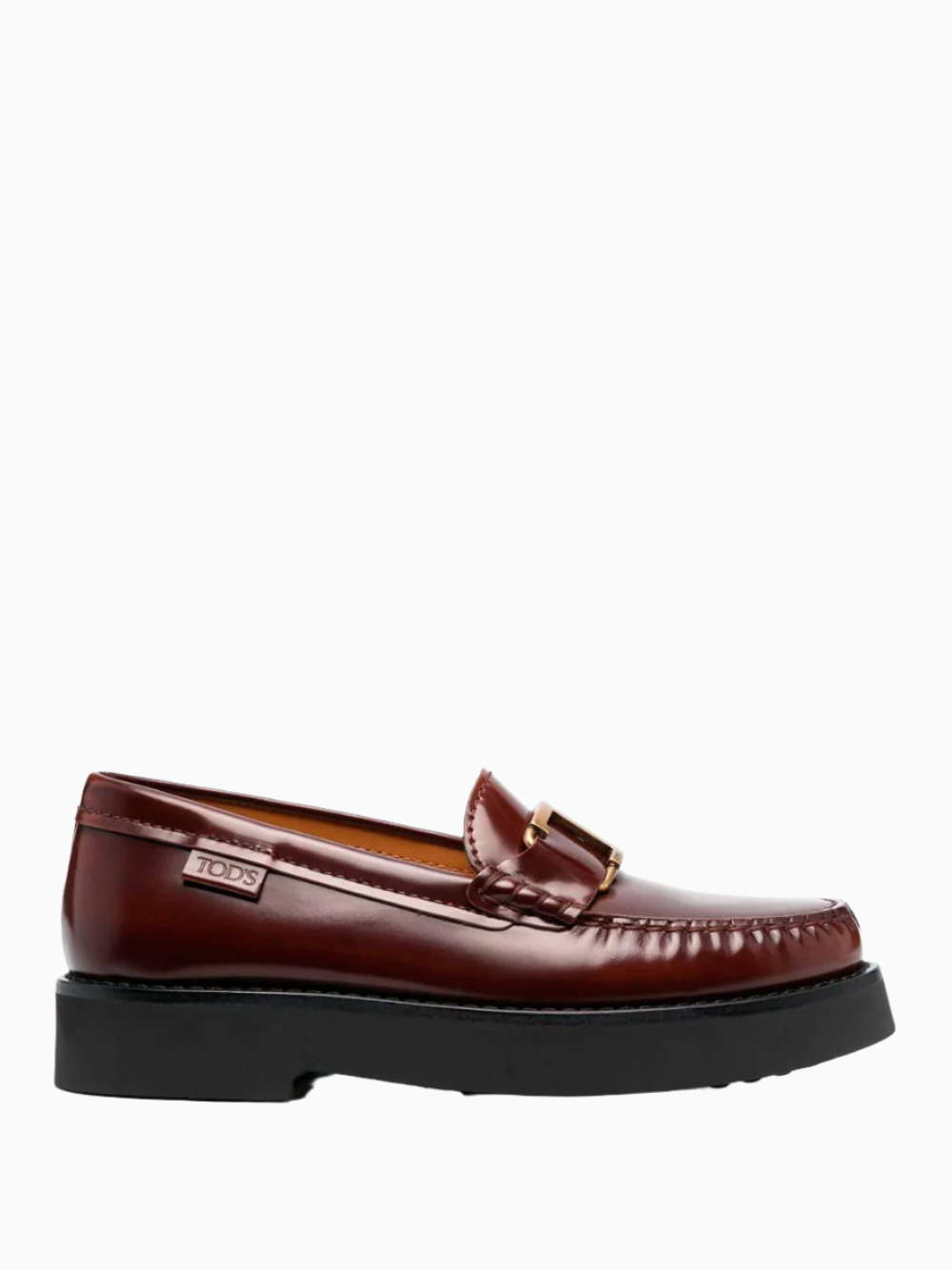 Logo leather loafers