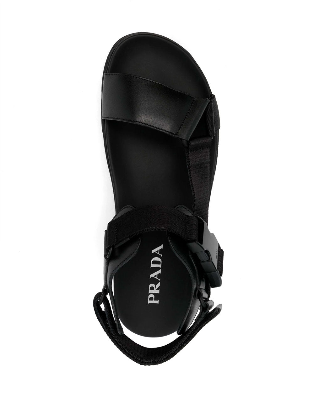 Buckle-fastening sandals
