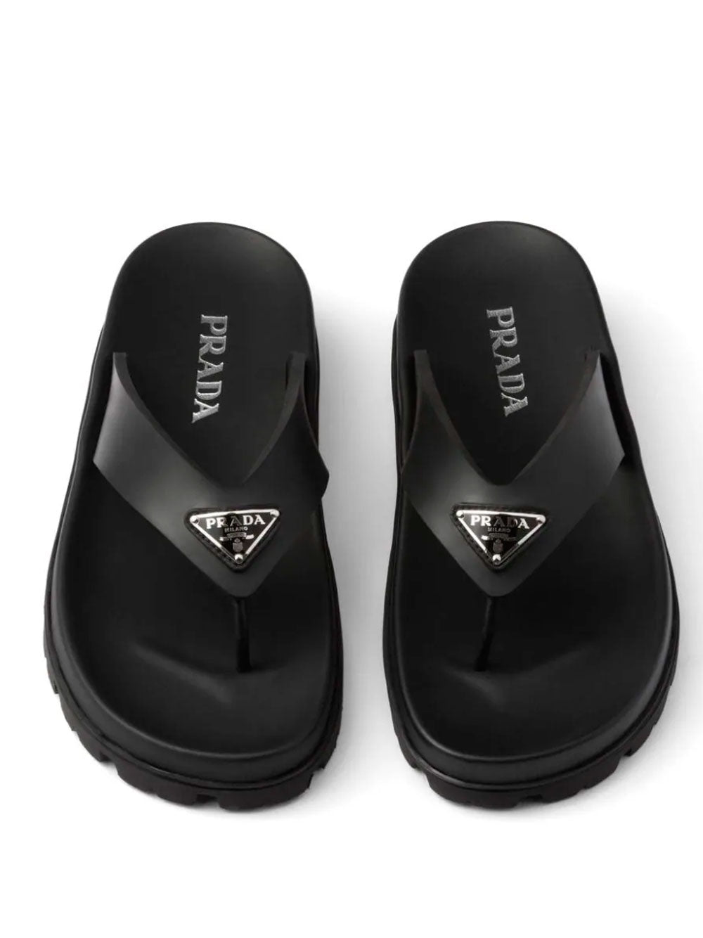 Triangle-logo sandals