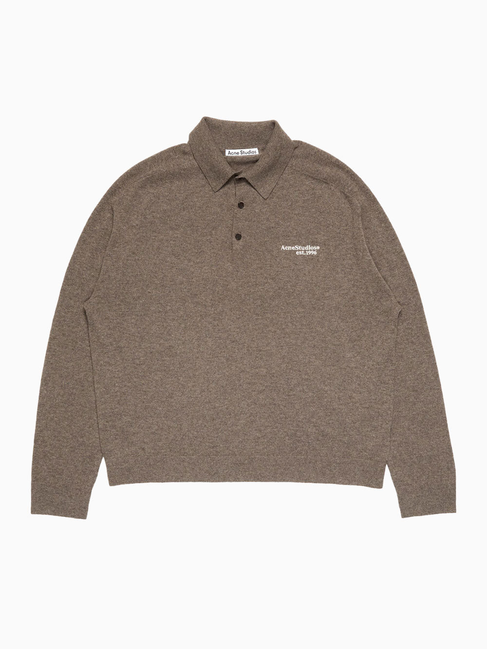 Wool knit polo