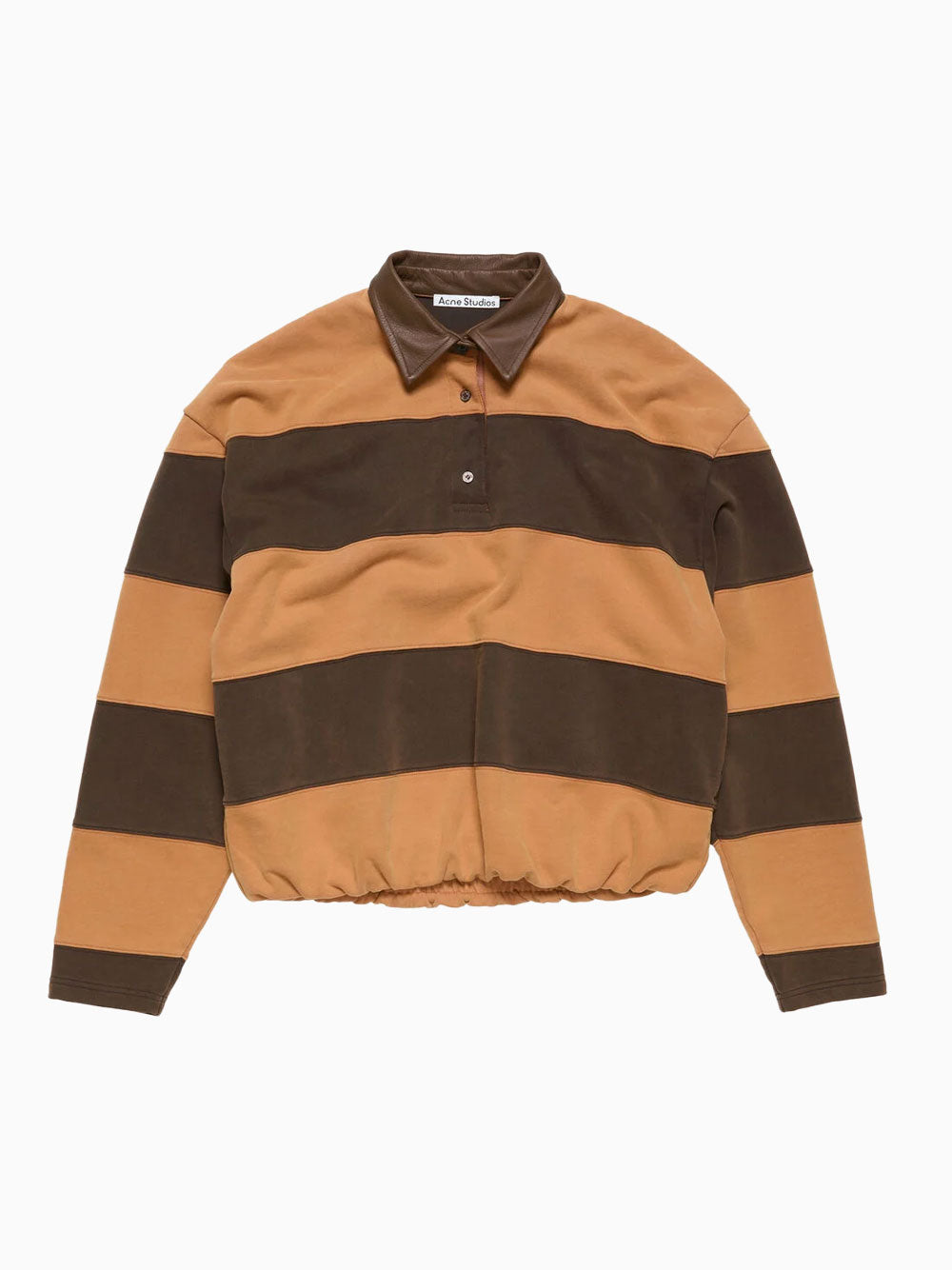 Striped polo sweater