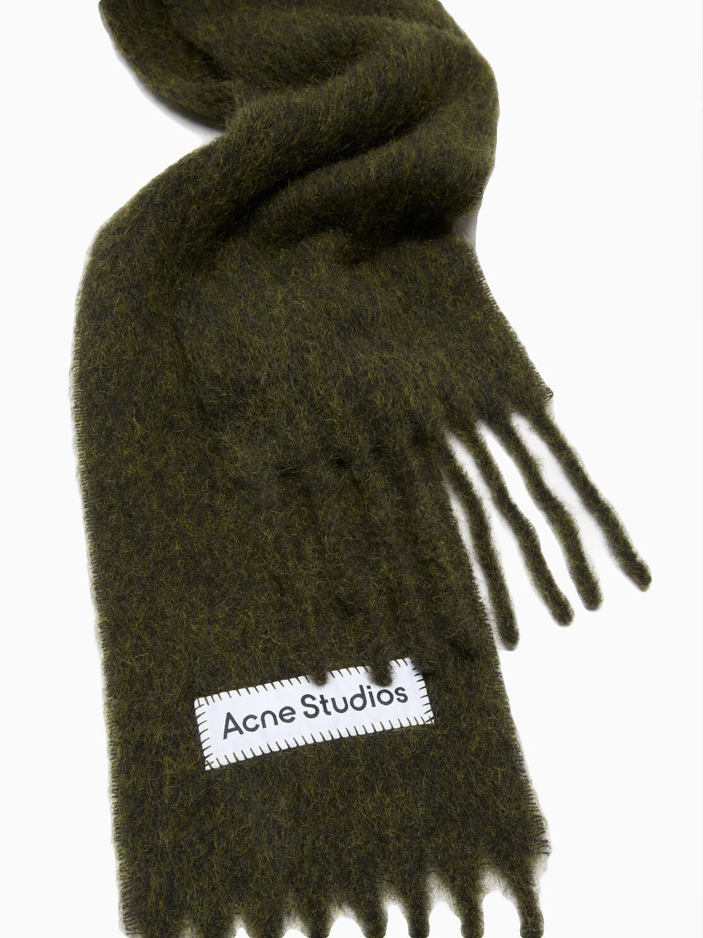 Green fringes scarf