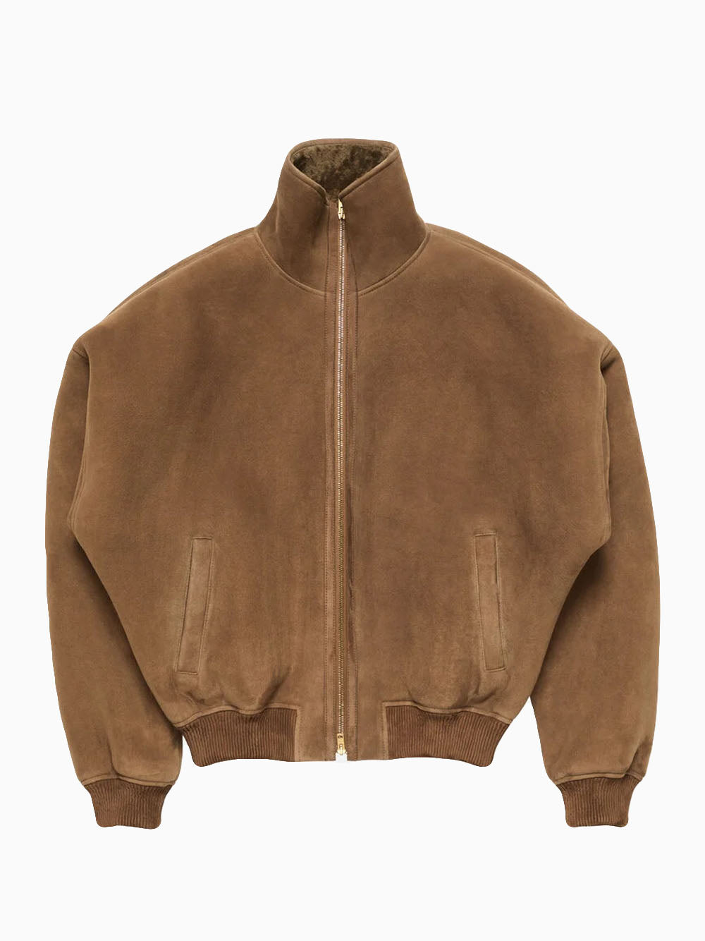 Leather bomber