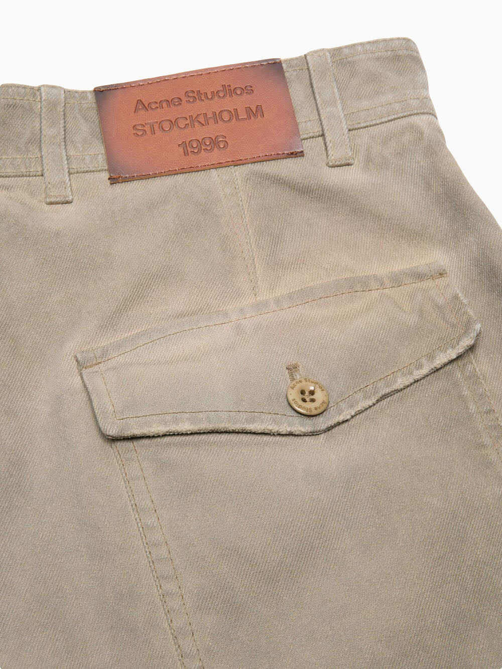Leather patch trousers