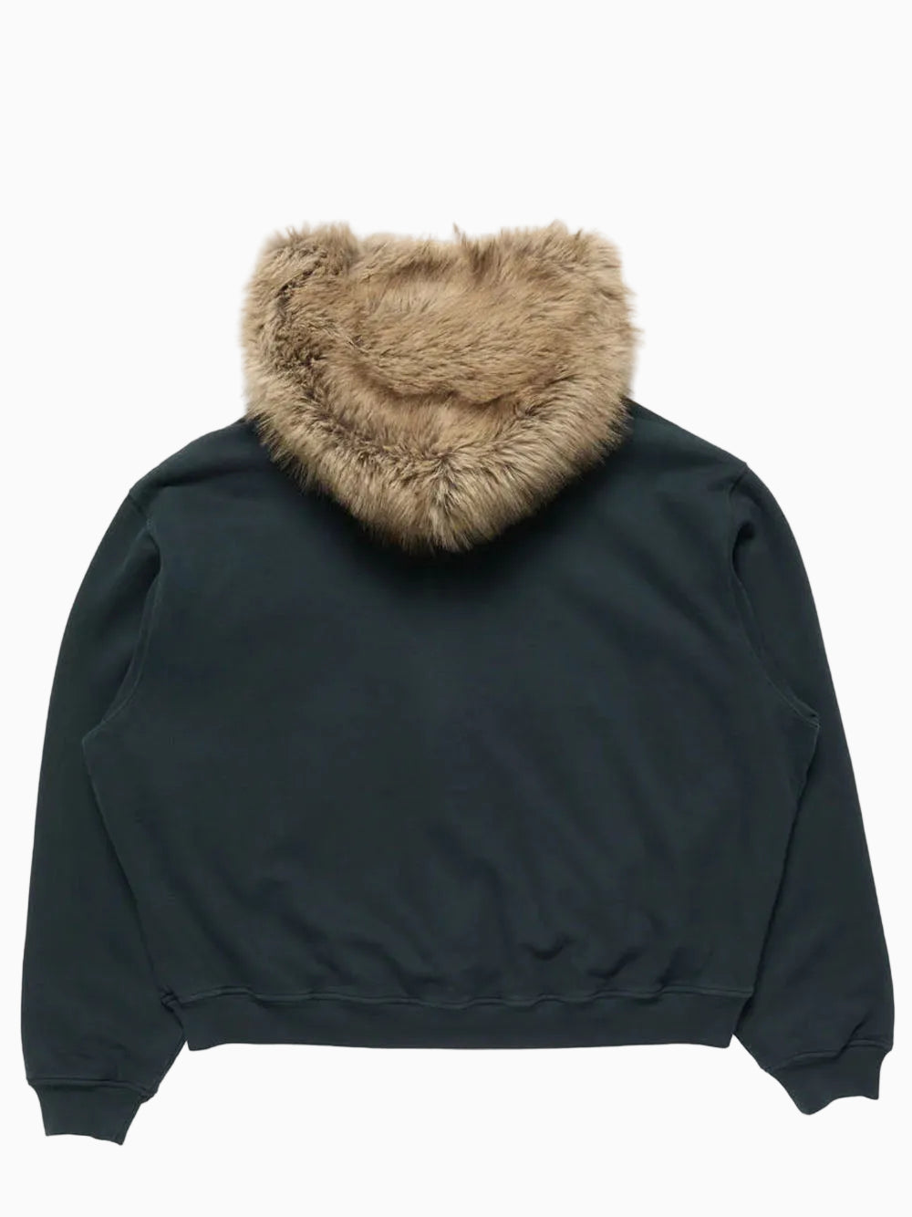 Shearling hood sweatshirt