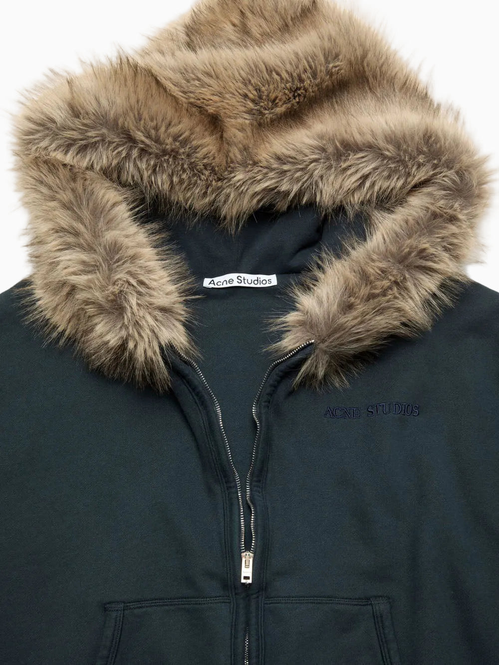 Shearling hood sweatshirt
