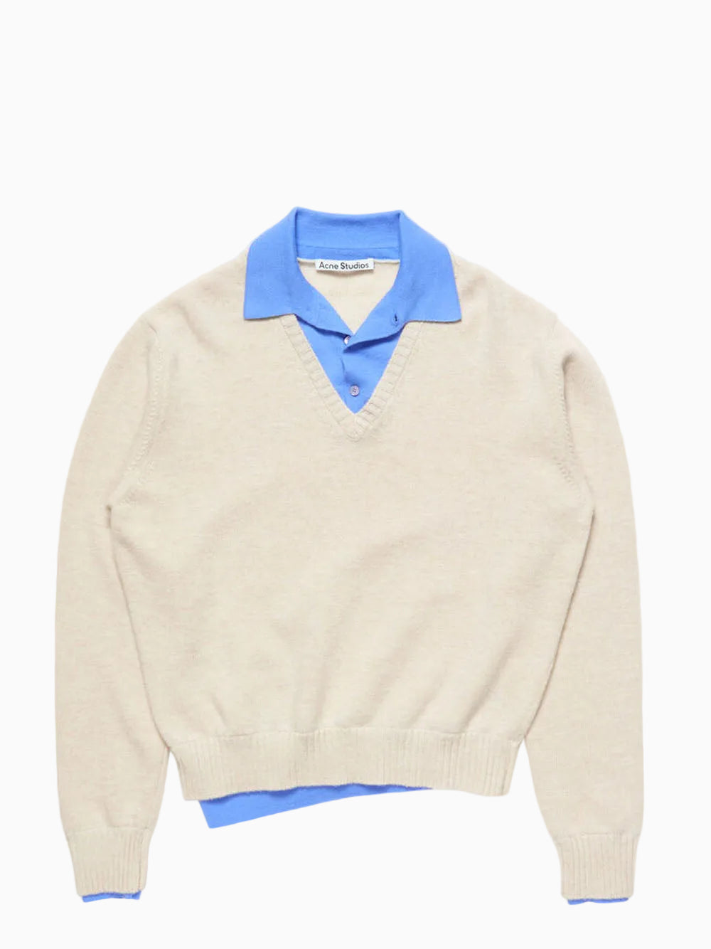 Shirt collar sweater