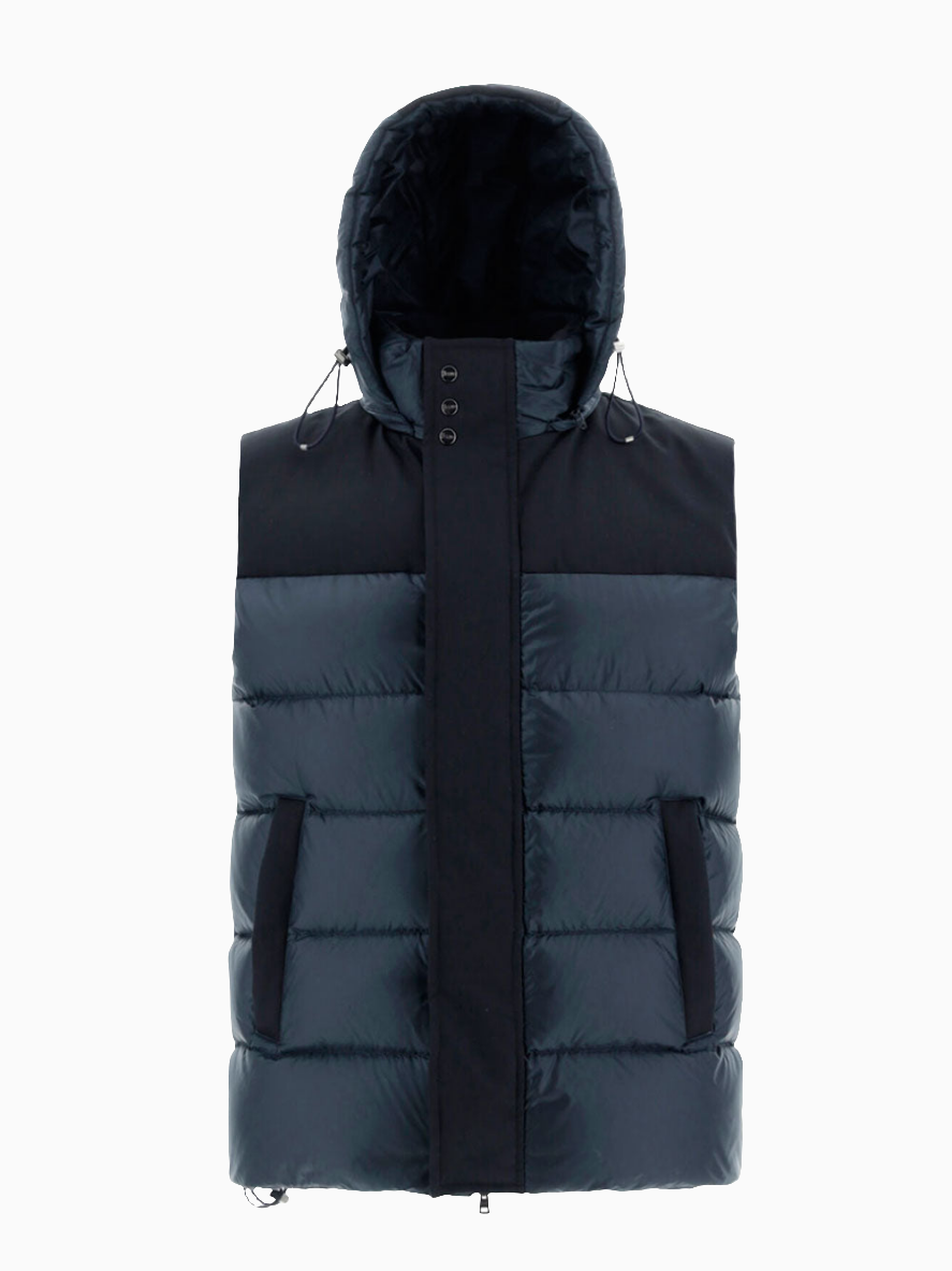 Quilted hooded gilet