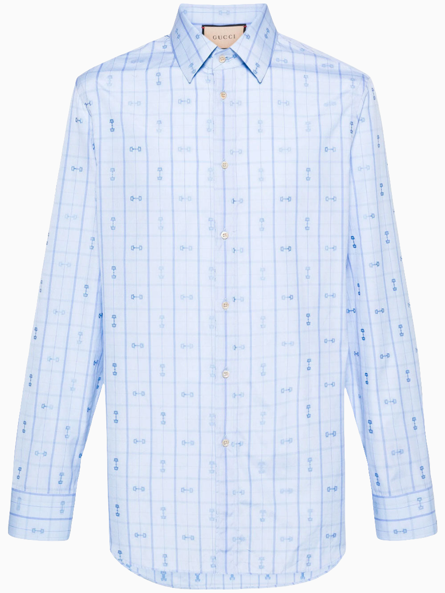 Horsebit-detail shirt