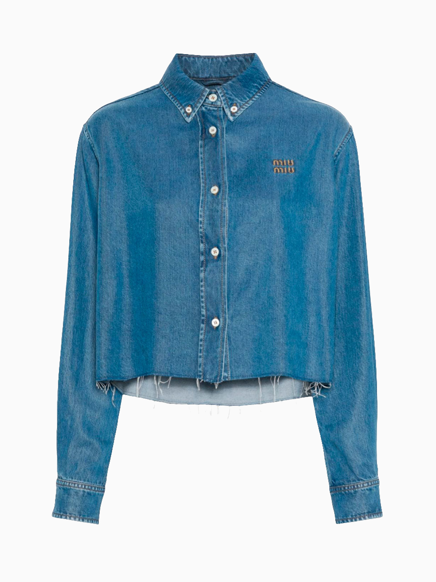 Logo denim shirt