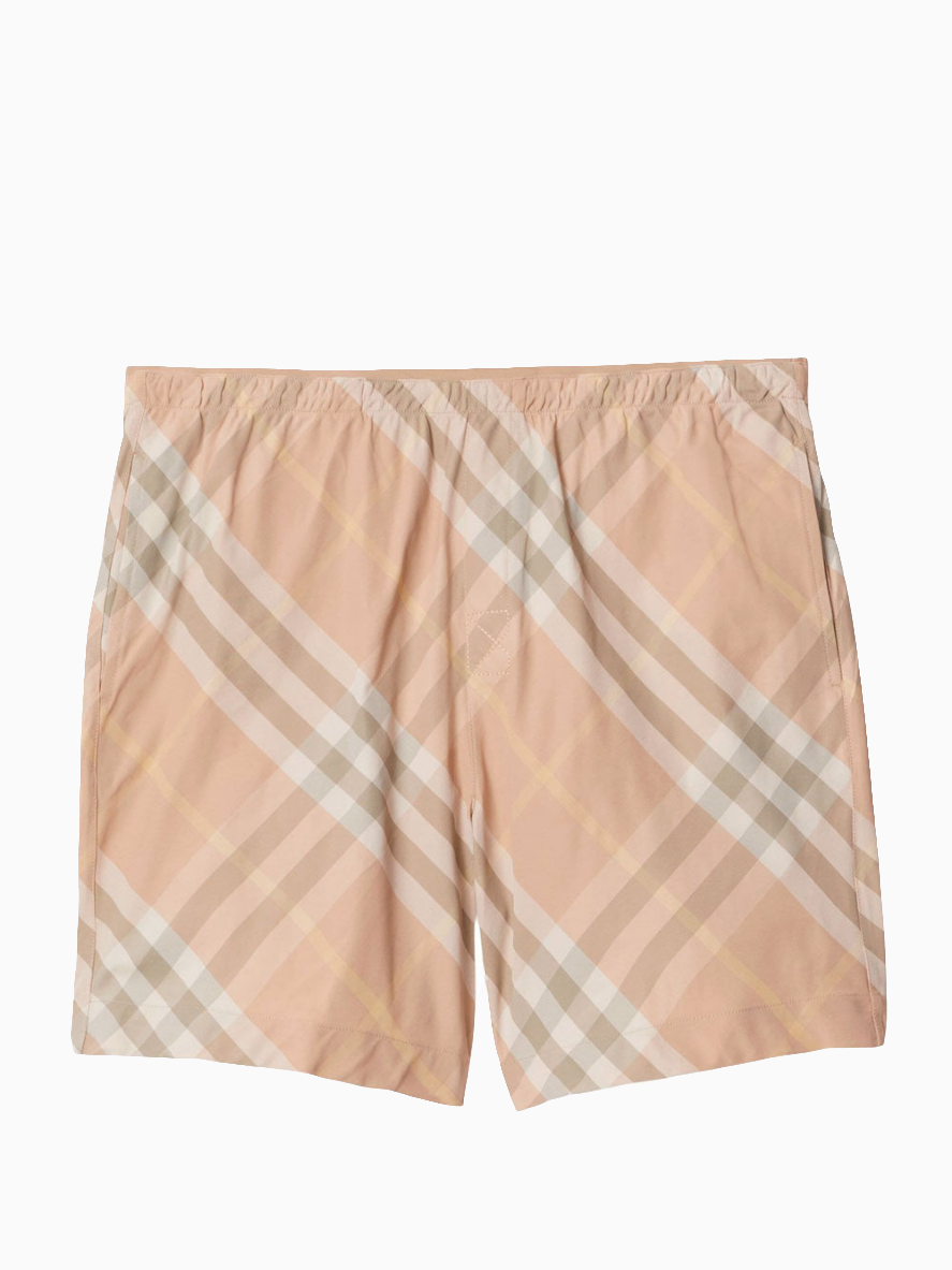 Checked swim shorts