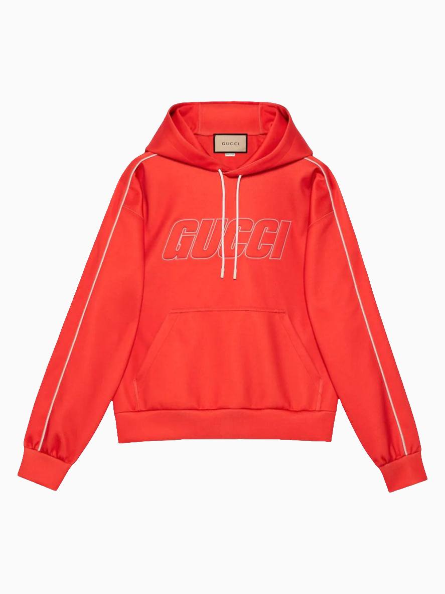 Logo-embossed hoodie