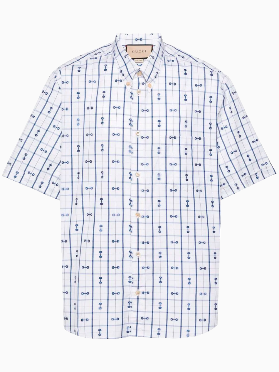 Horsebit-print shirt