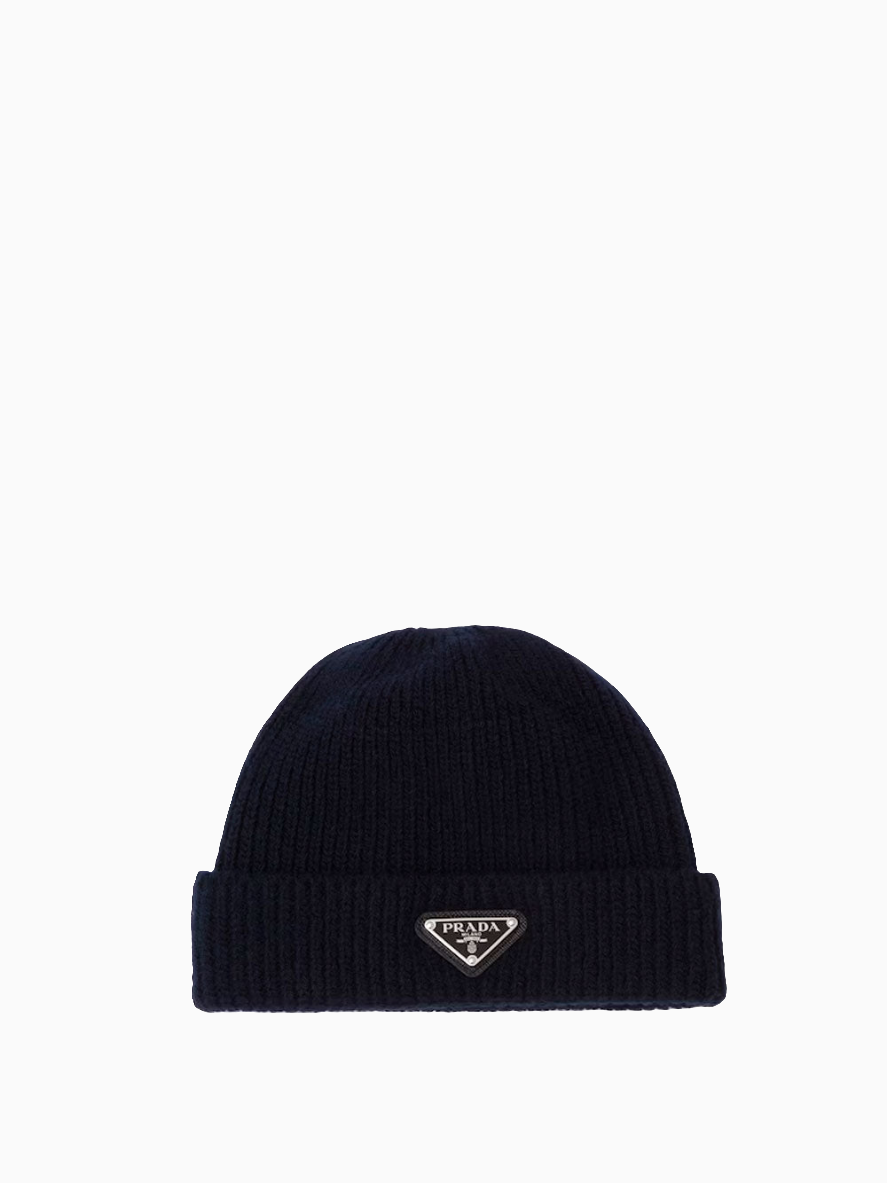 Enameled-logo beanie