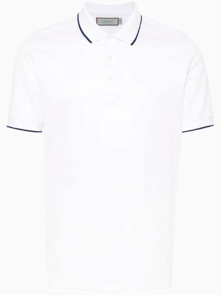 Contrast-trim polo shirt