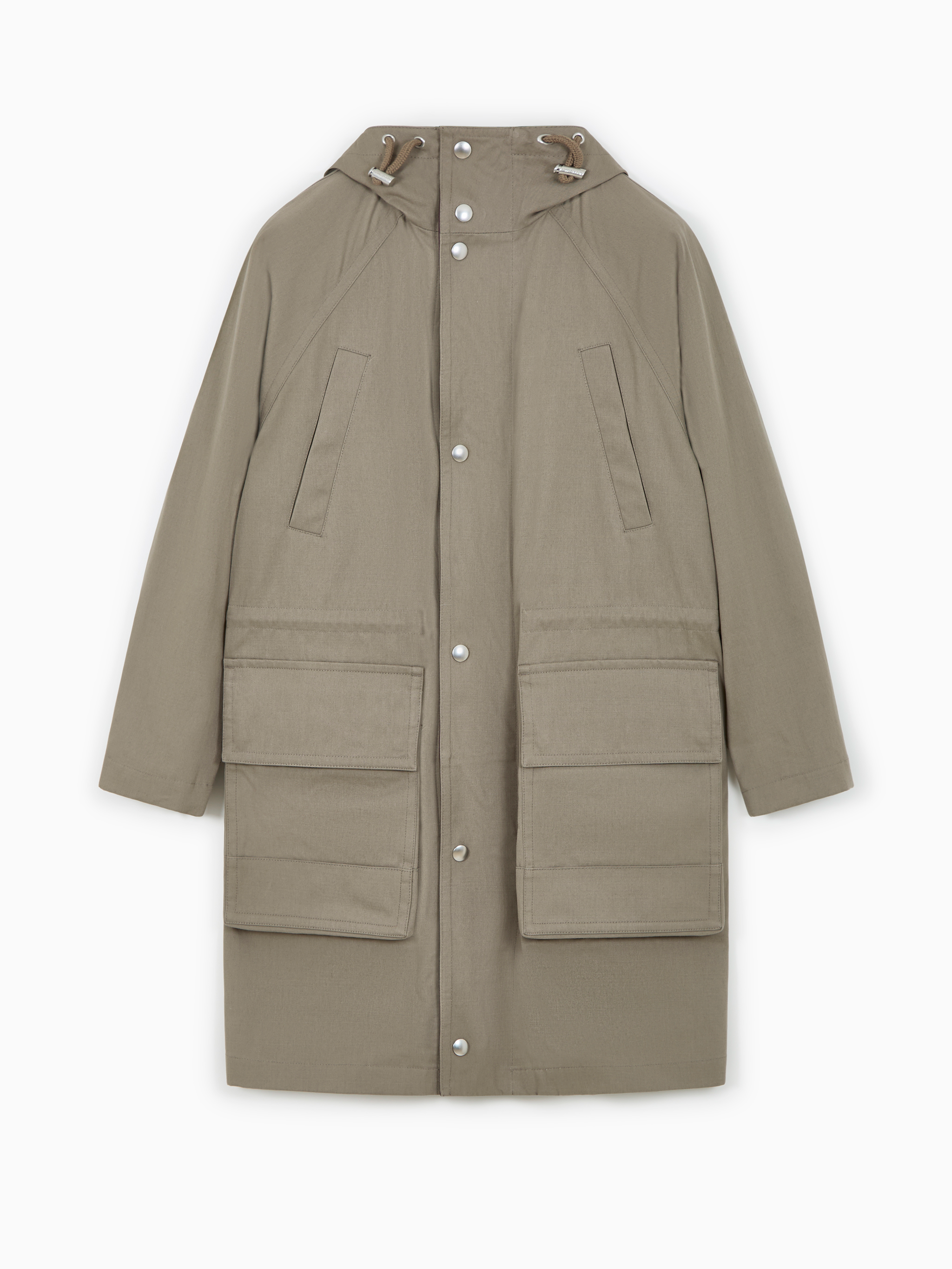 Parka with elbow patches