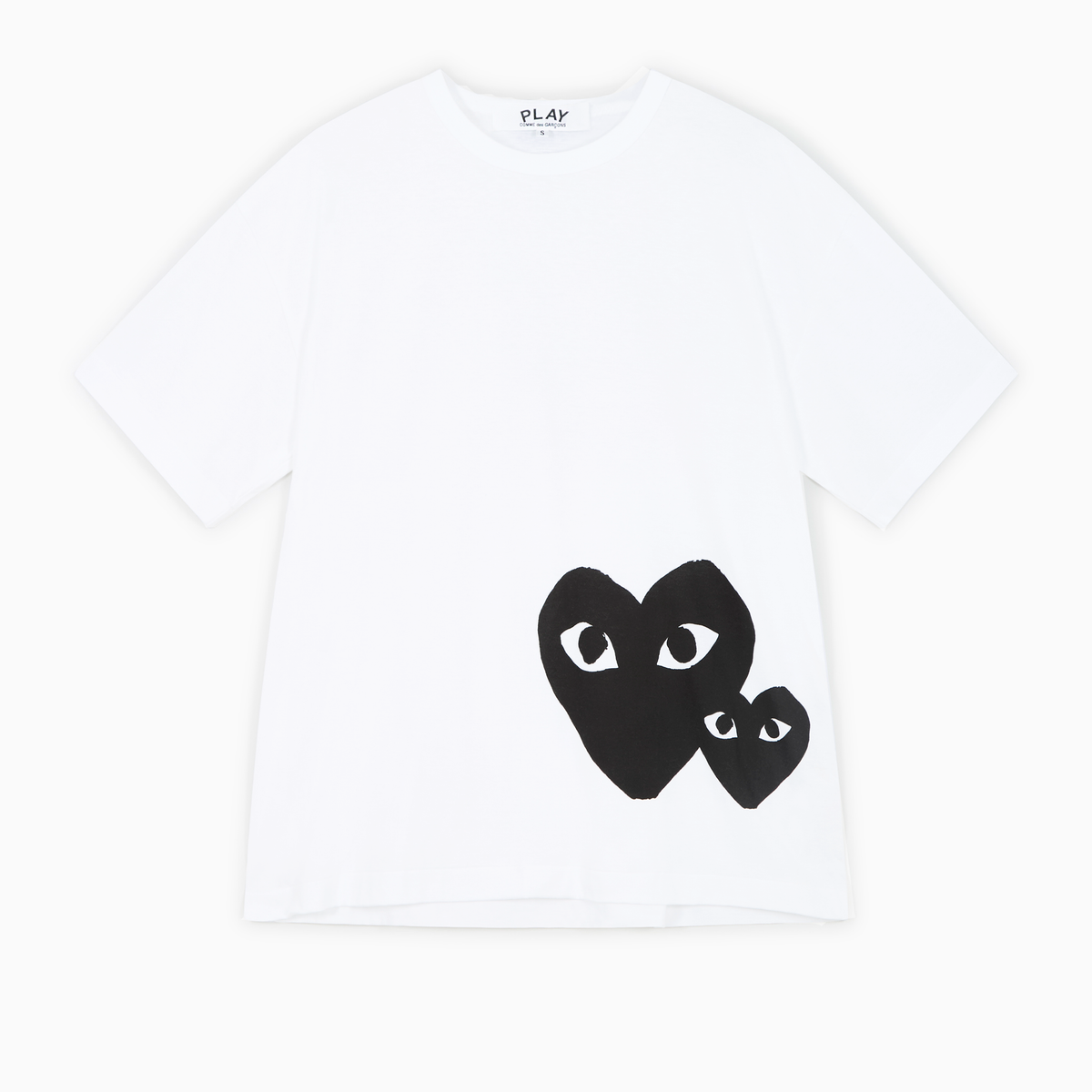 PLAY Comme des Garçons Msize Tshirt Comme des Garcons PLAY Small Red Peeping Heart T-Shirt Junior