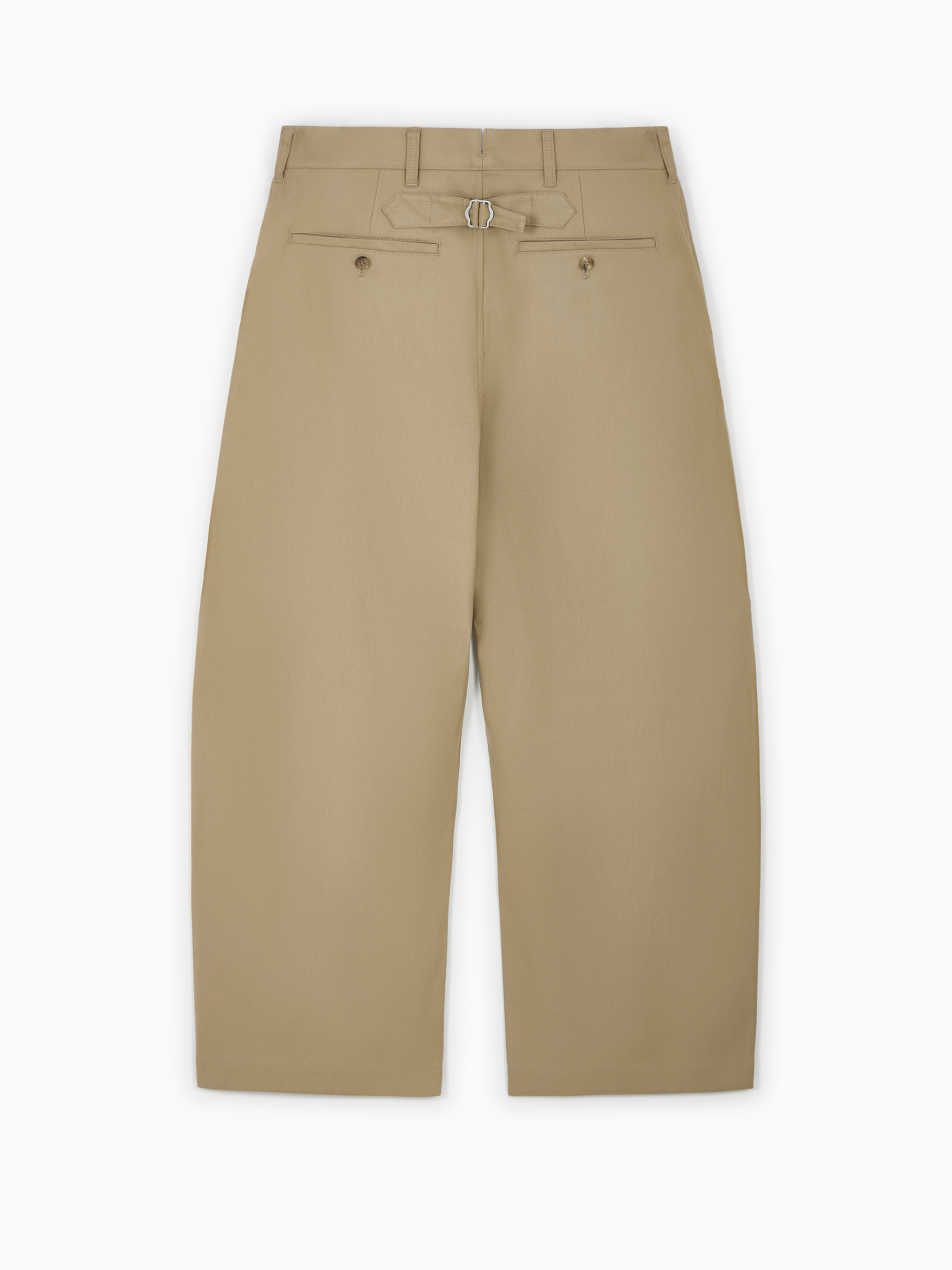 Curved-hem trousers