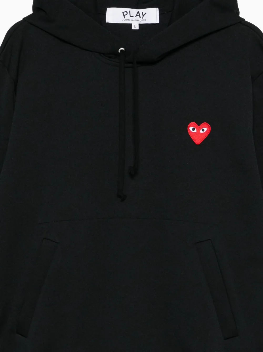 Heart-embroidered hoodie
