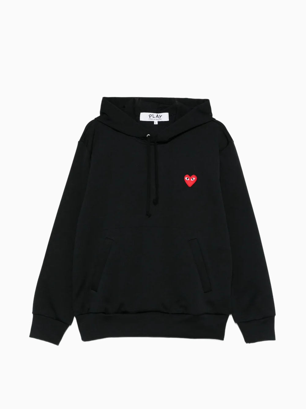 Heart-embroidered hoodie