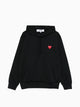 Heart-embroidered hoodie