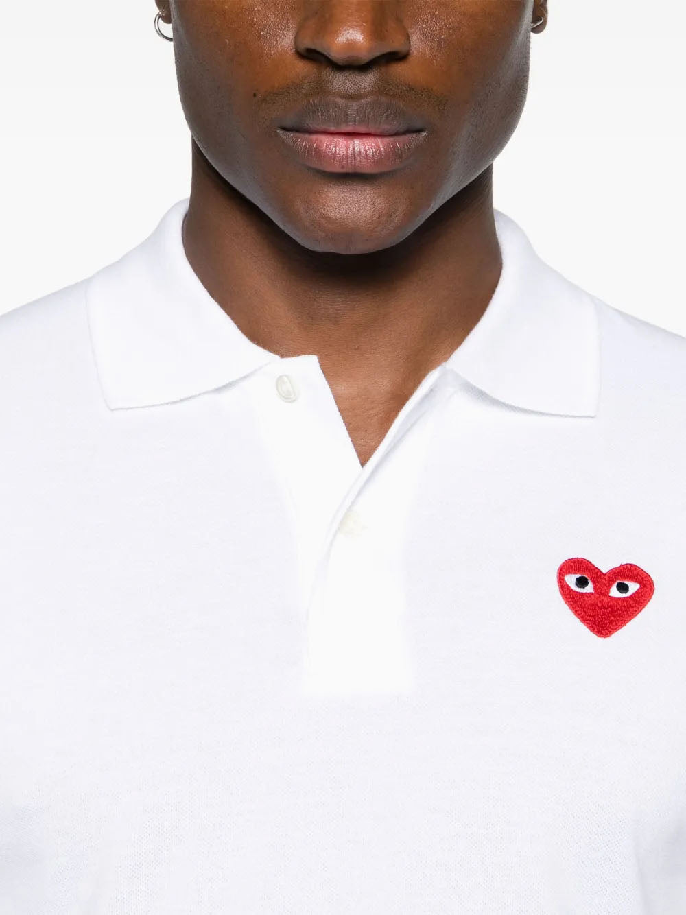 Heart-patch polo shirt