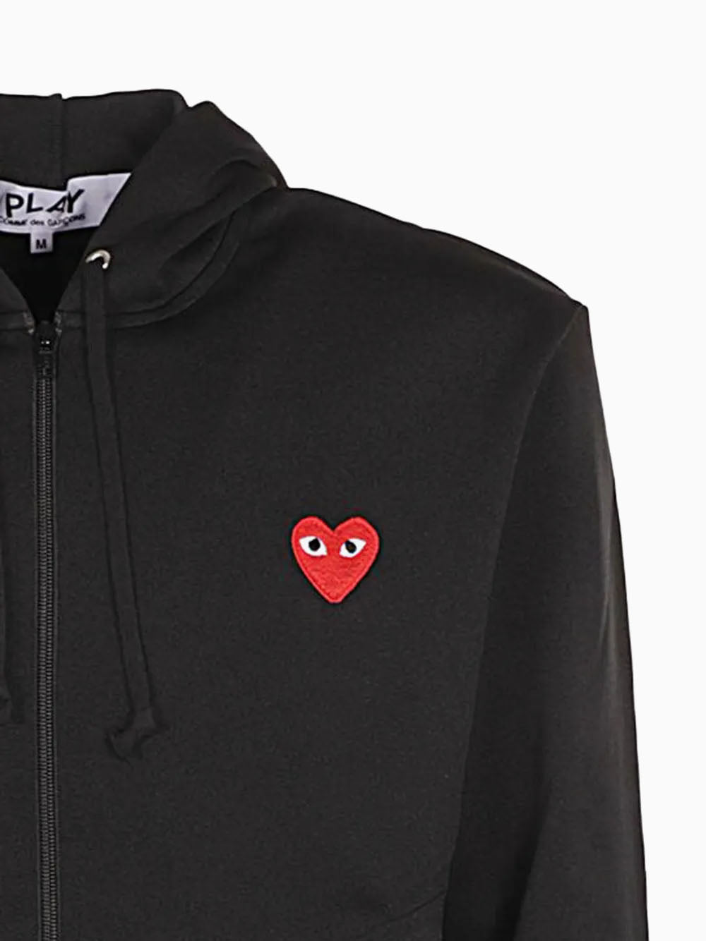 Heart-patch zip-up hoodie | Comme des Garçons Play | OTTODISANPIETRO