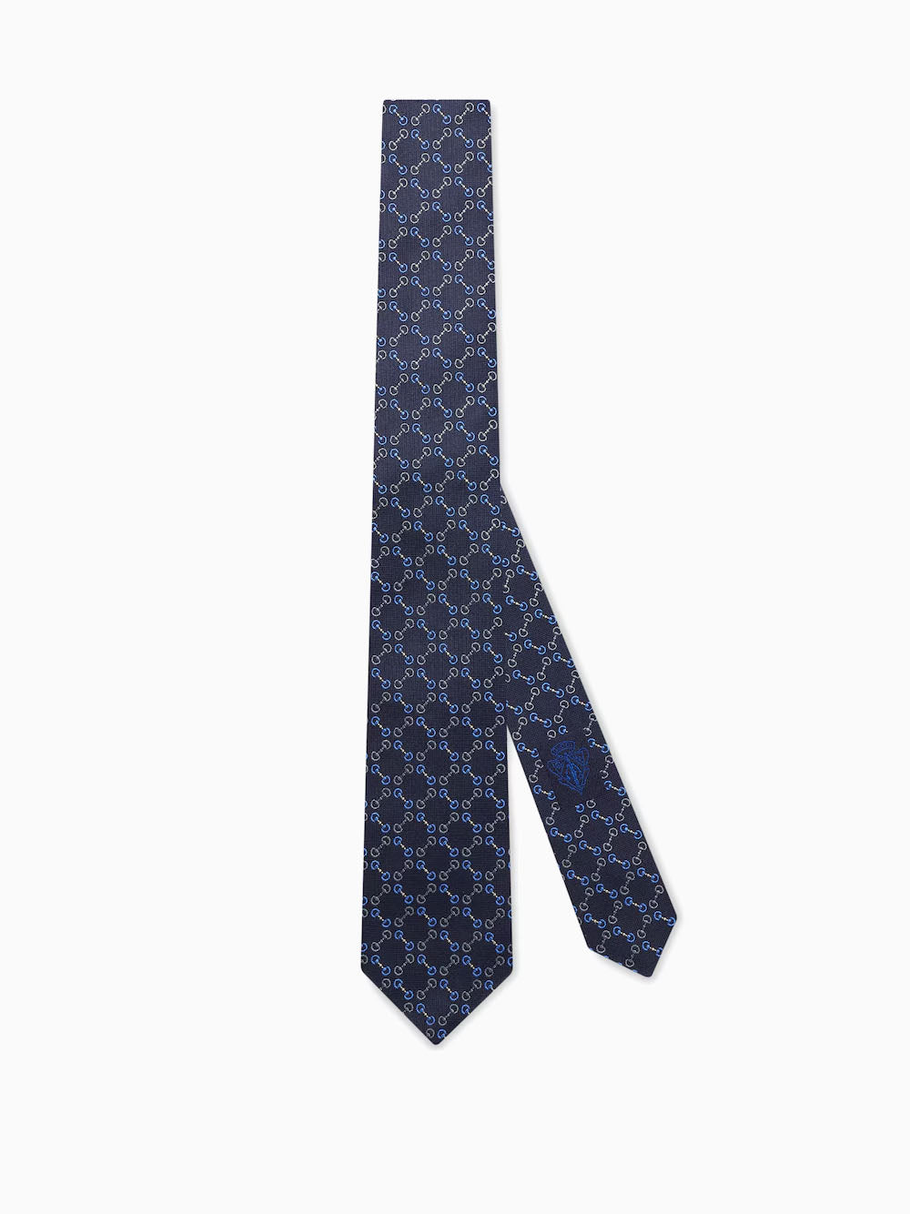 Horsebit jacquard tie