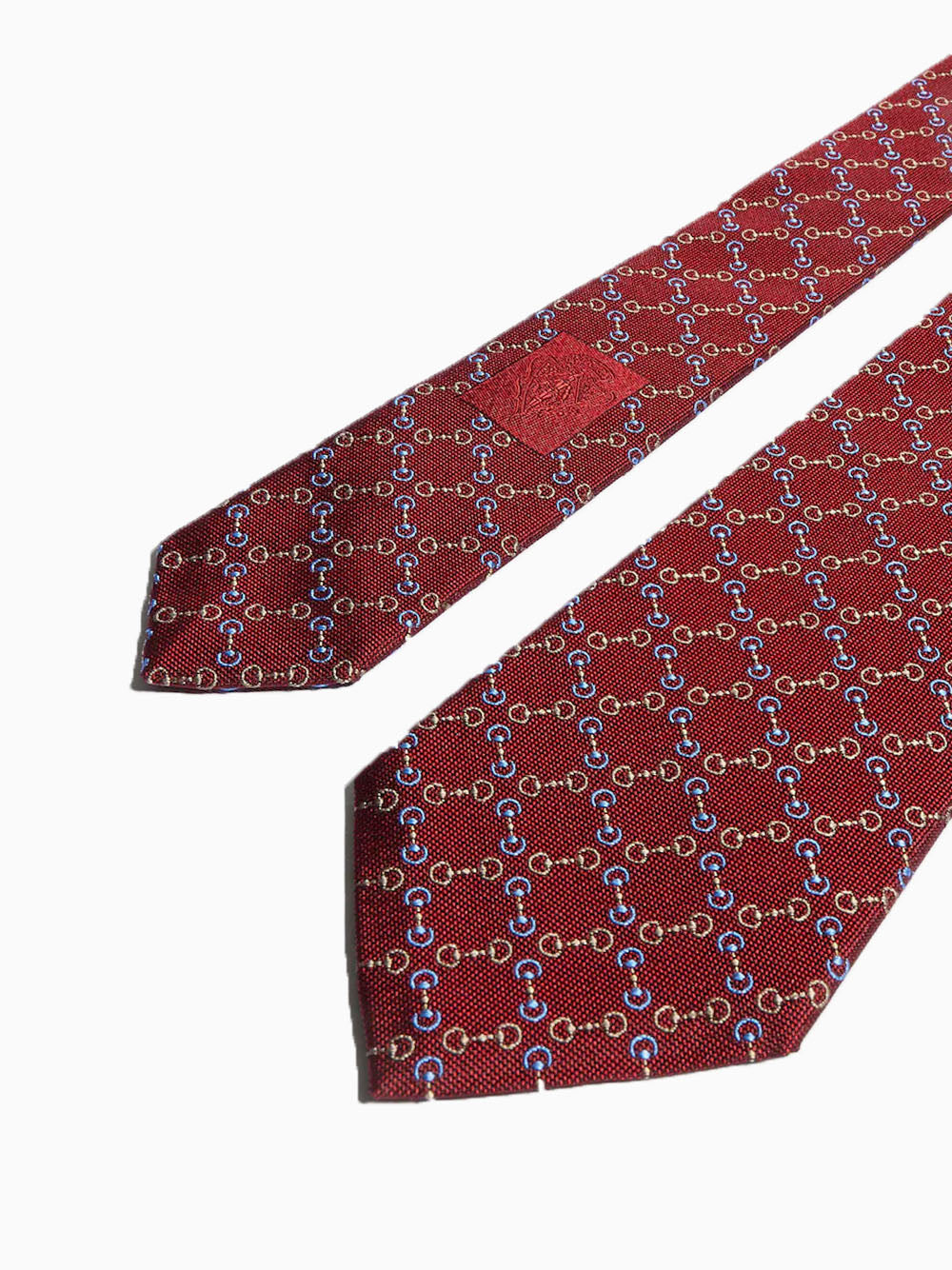 Horsebit jacquard tie