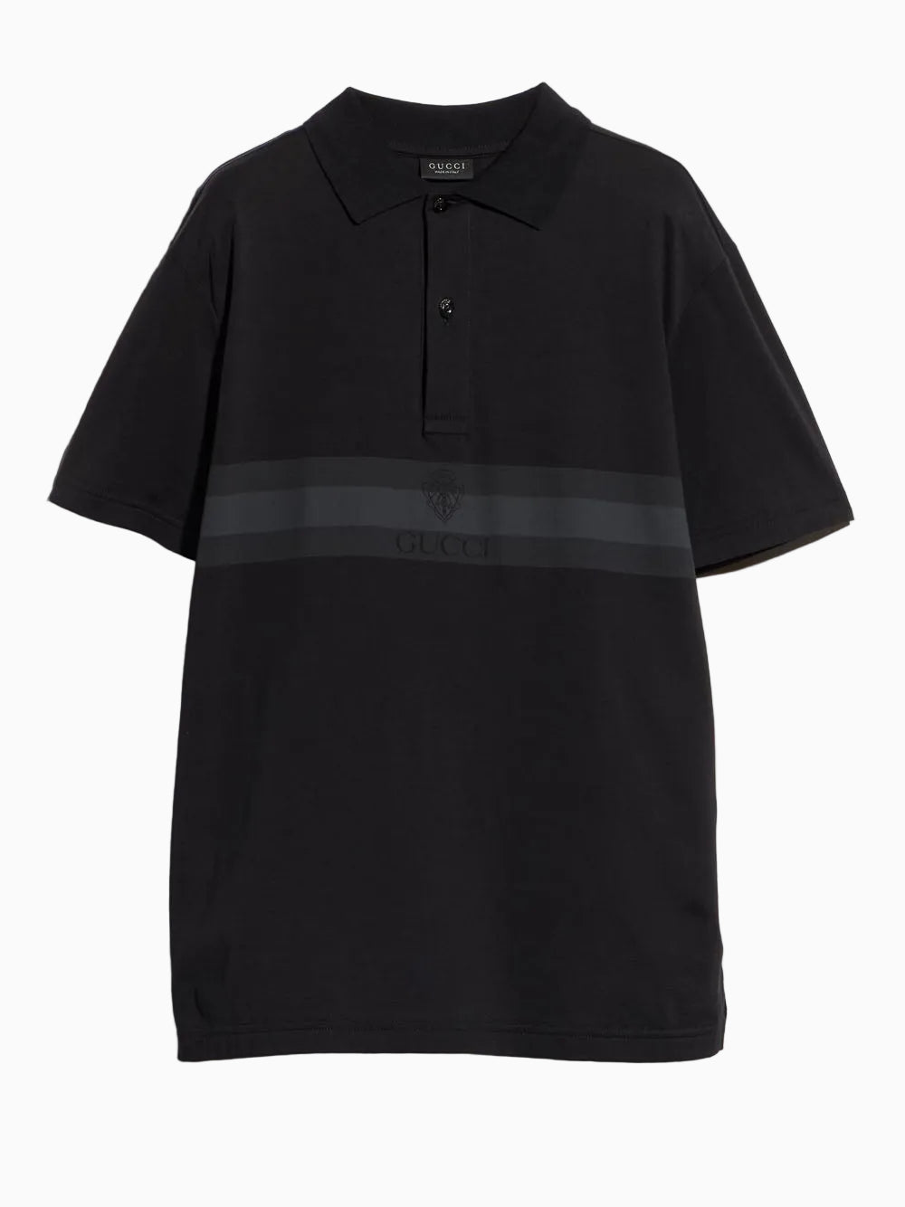Black polo shirt