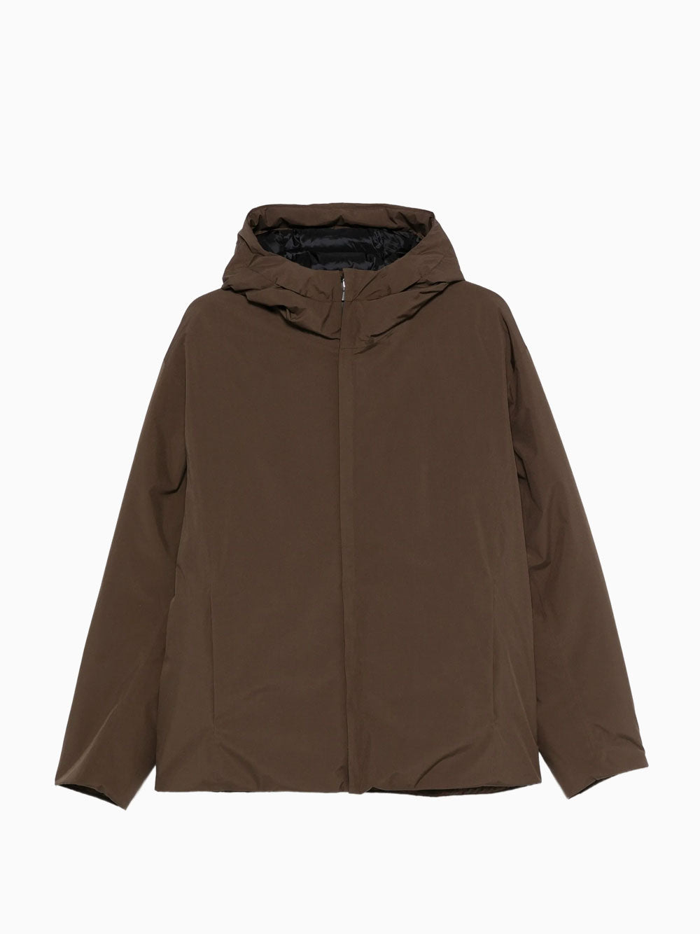 ジャケット・アウター PRADA Brown Down Jacket Prada Linea Rossa Brown Fur Trim Down Jacket - Size IT 48