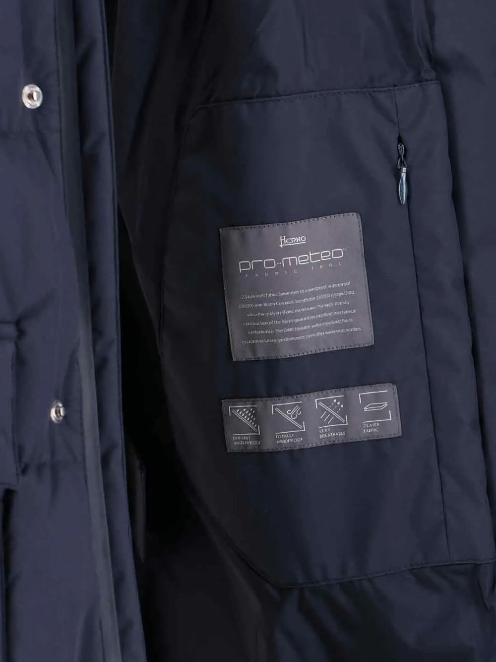 Navy blue puffer jacket