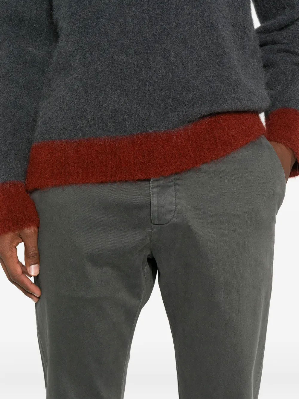Gray trousers