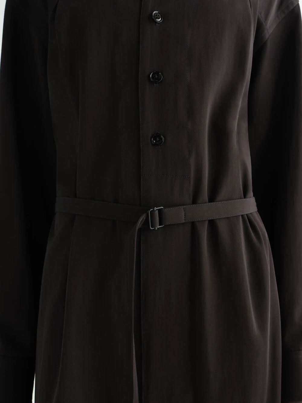 Belted midi dress