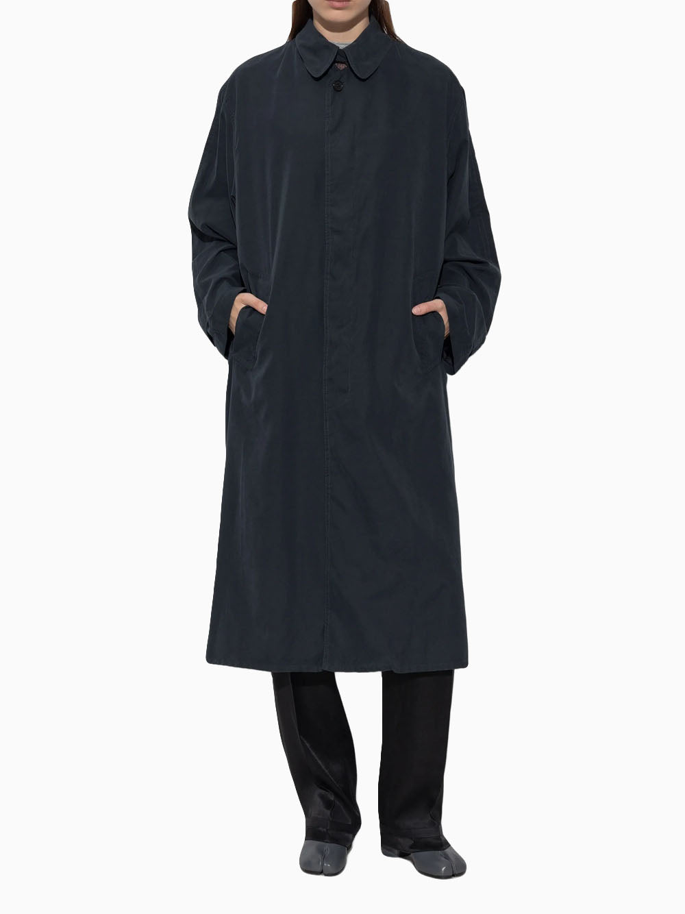 Peach trench coat