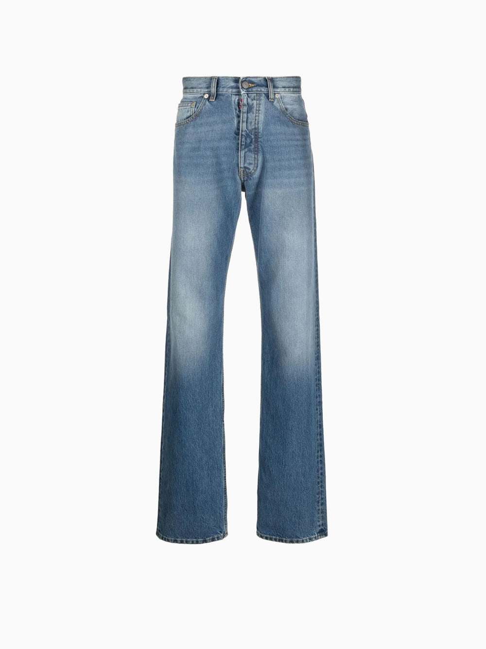 Four-stitch straight-leg jeans