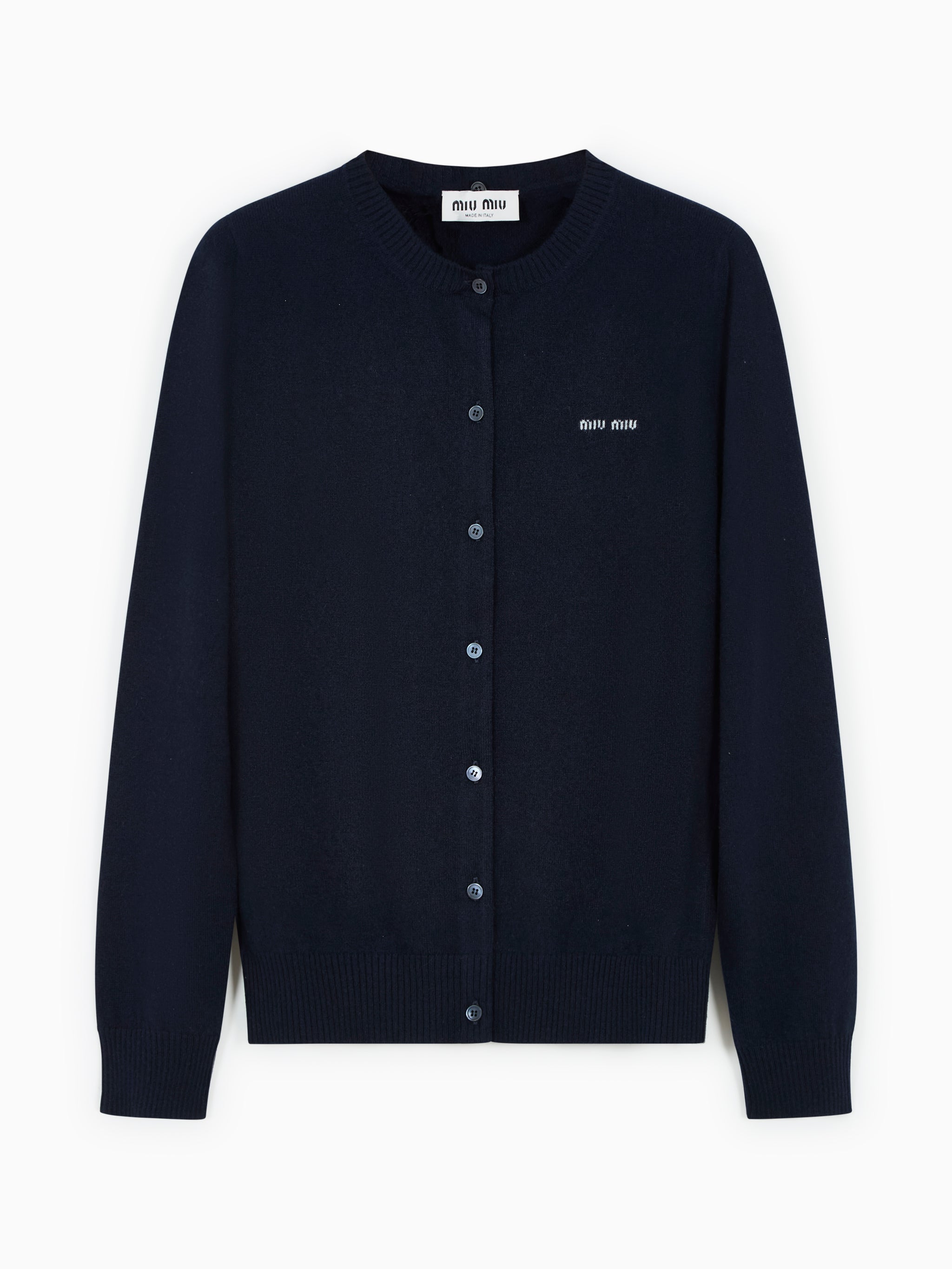 Check collar cardigan