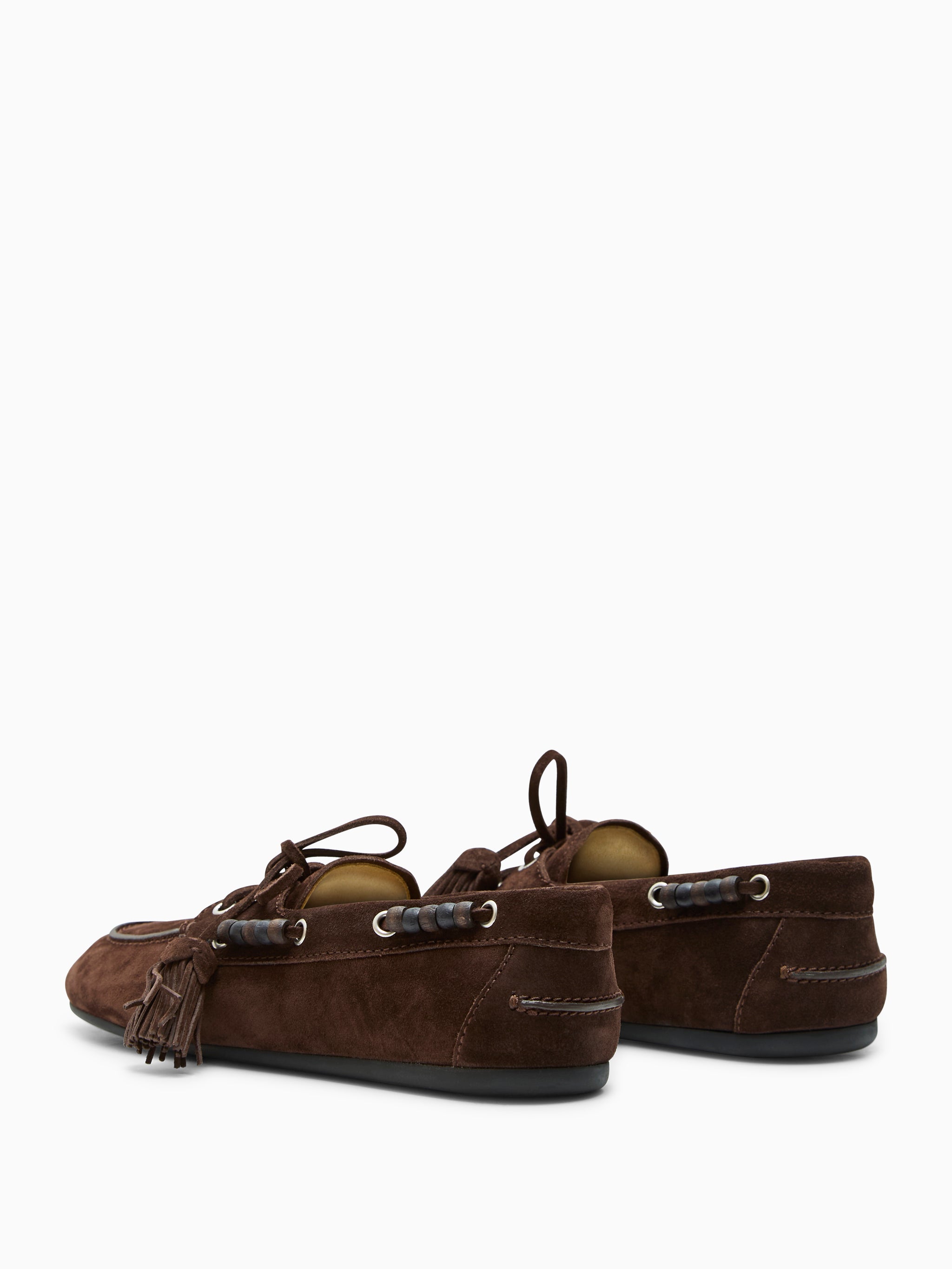 Suede tassel loafers