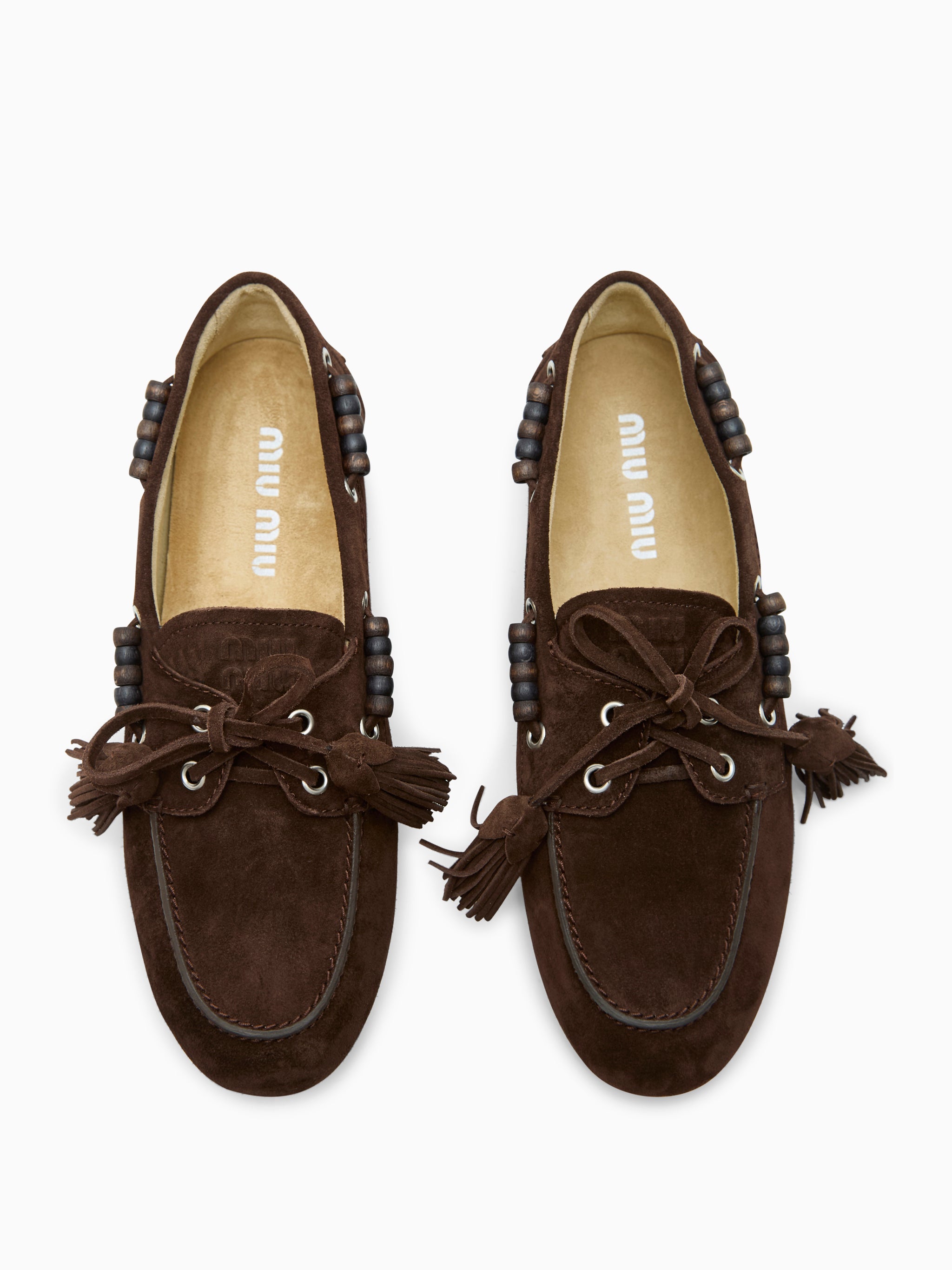 Suede tassel loafers