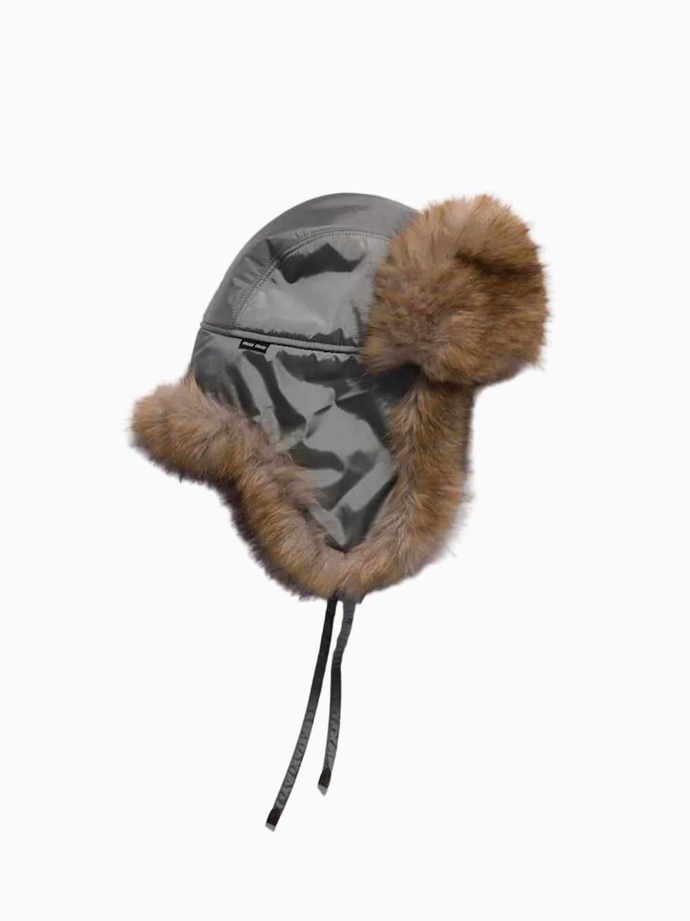Fur trimmed flap hat