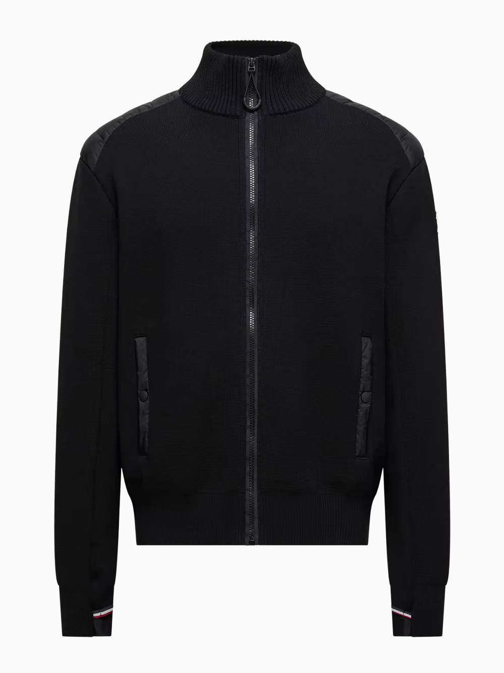 Quilted wool cardigan