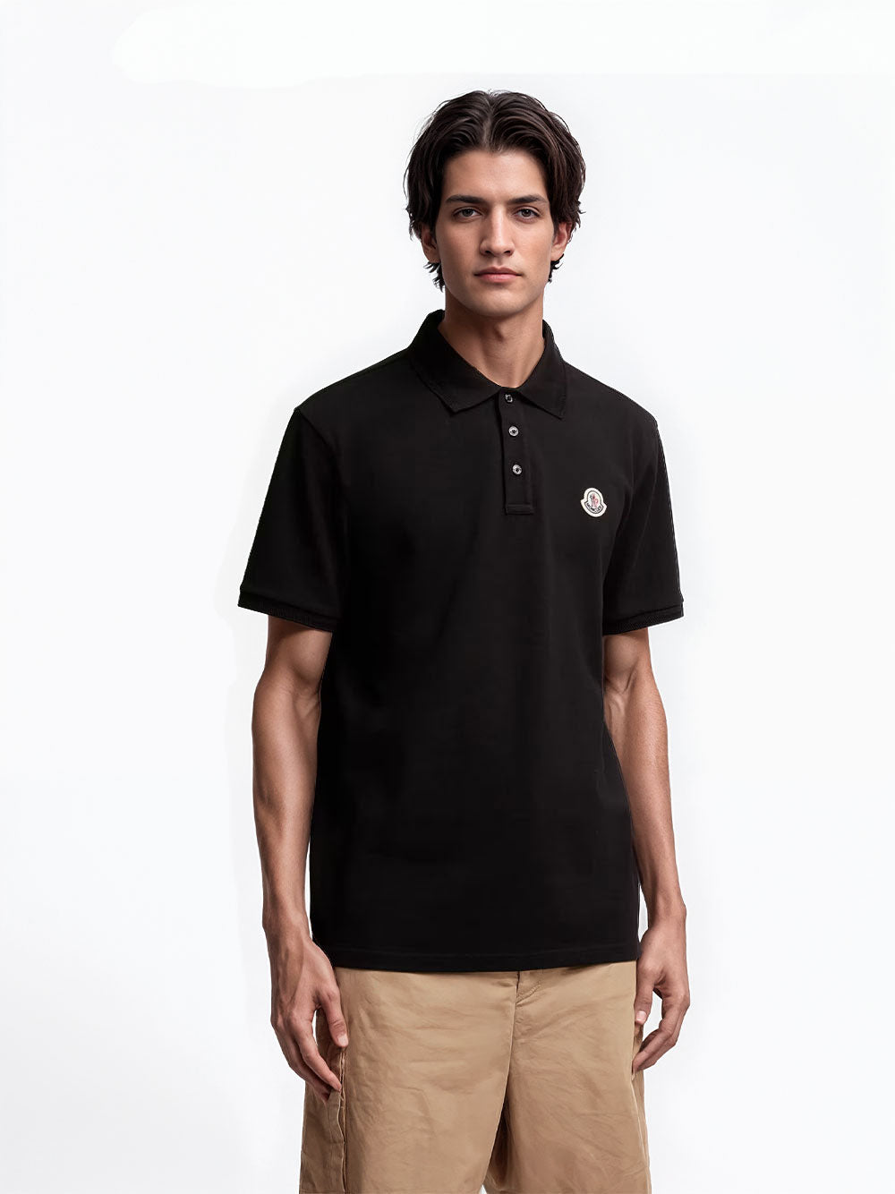 Logo patch polo shirt