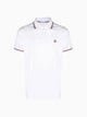 Tricolour-trimmed polo shirt