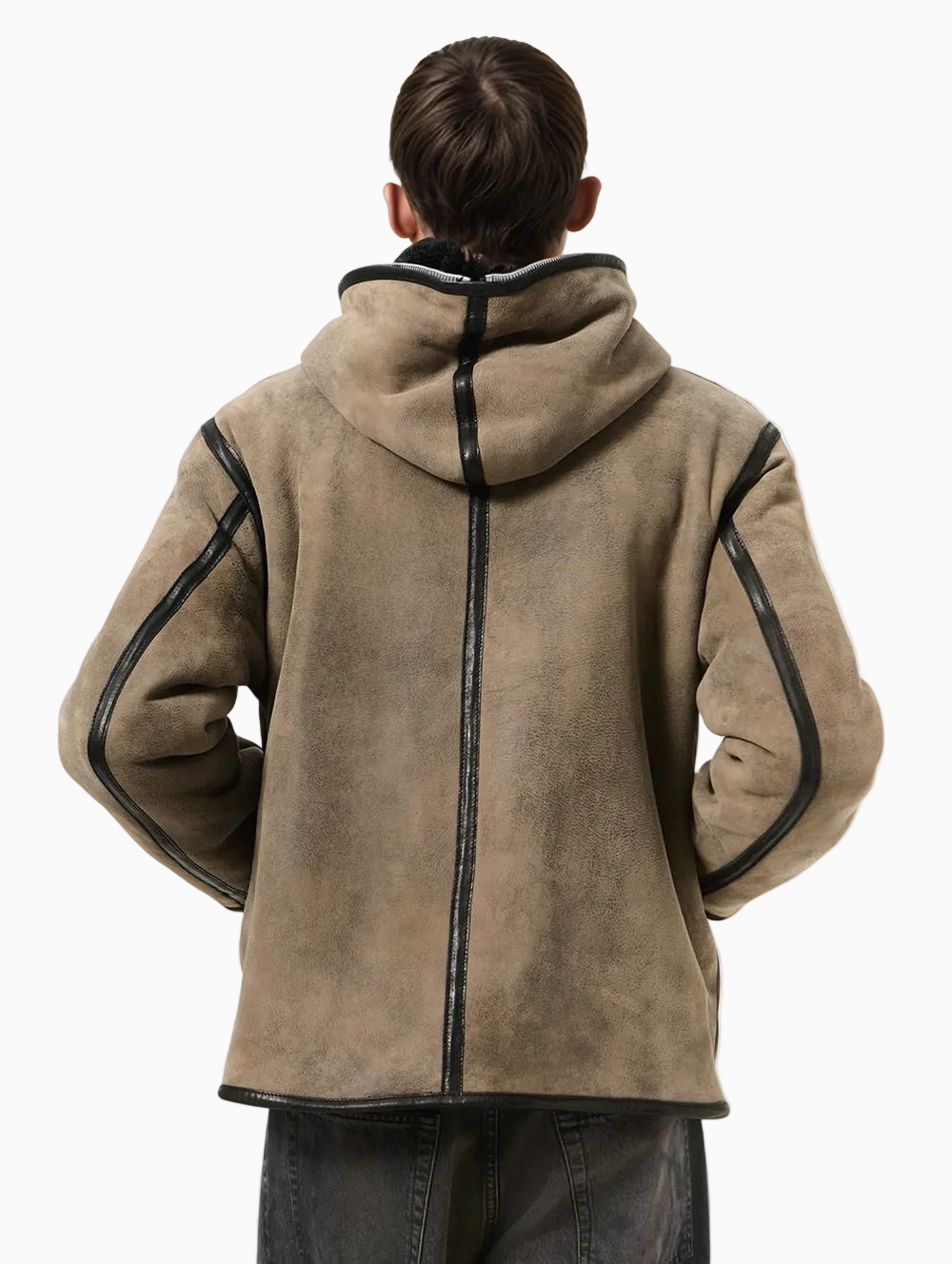Full zip shearling jacket