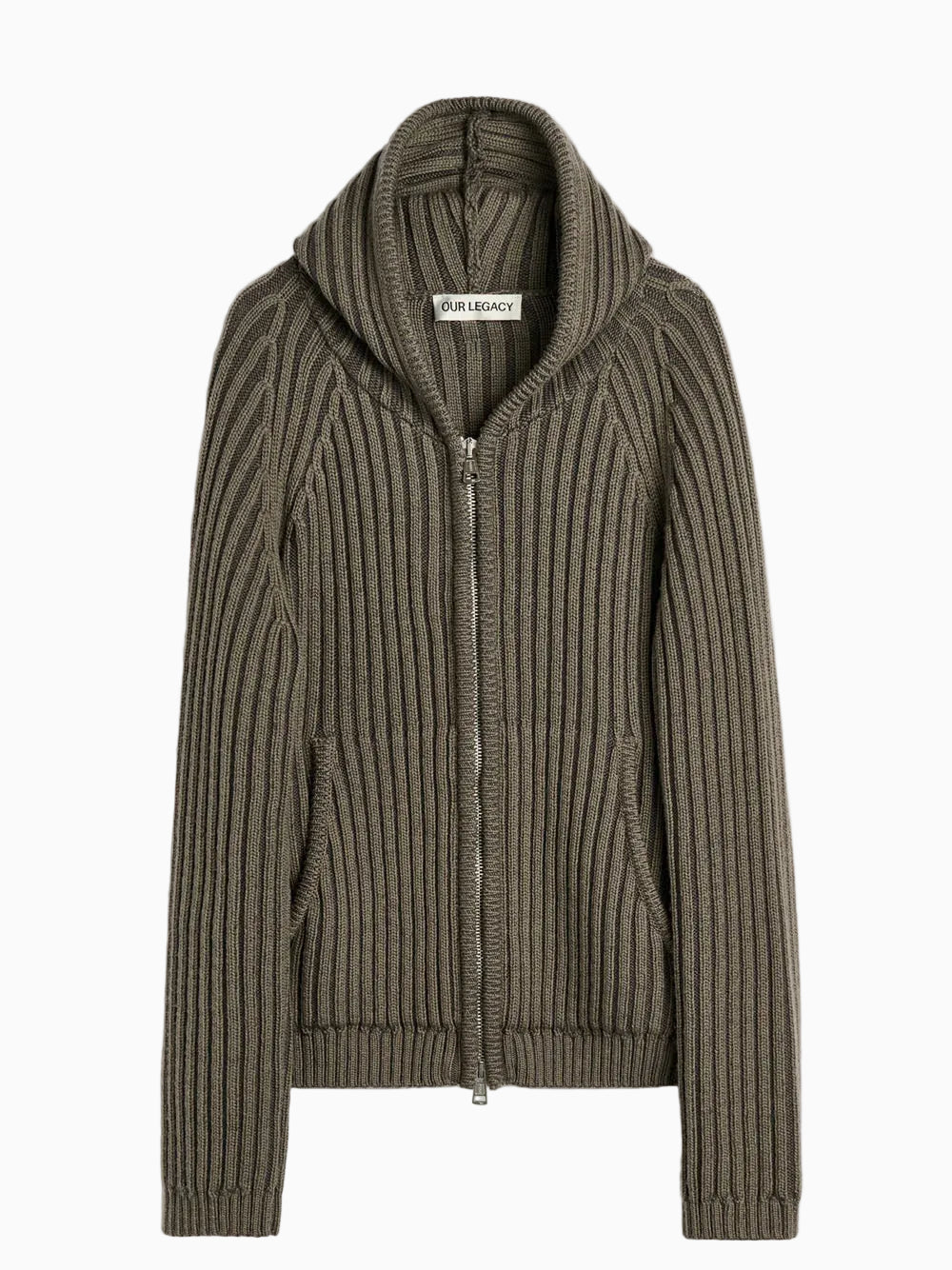 Level hood cardigan