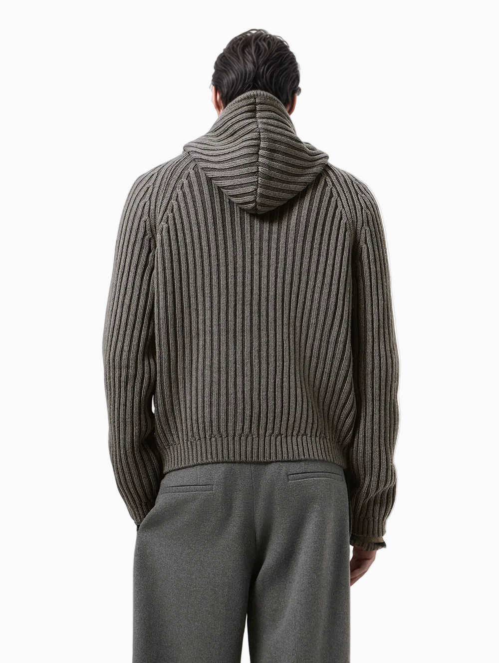 Level hood cardigan
