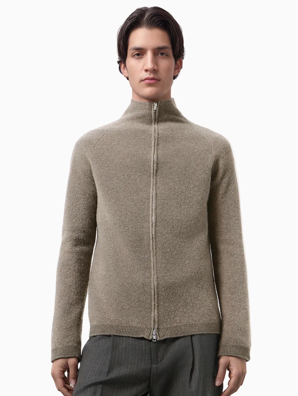 Line zip cardigan