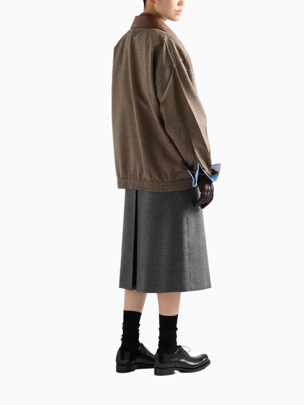 Melange wool skirt