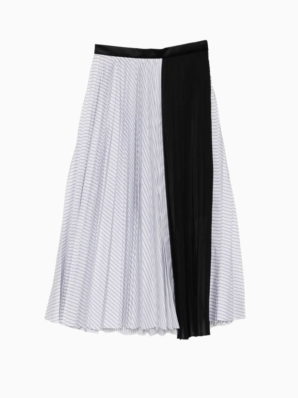 Striped midi skirt