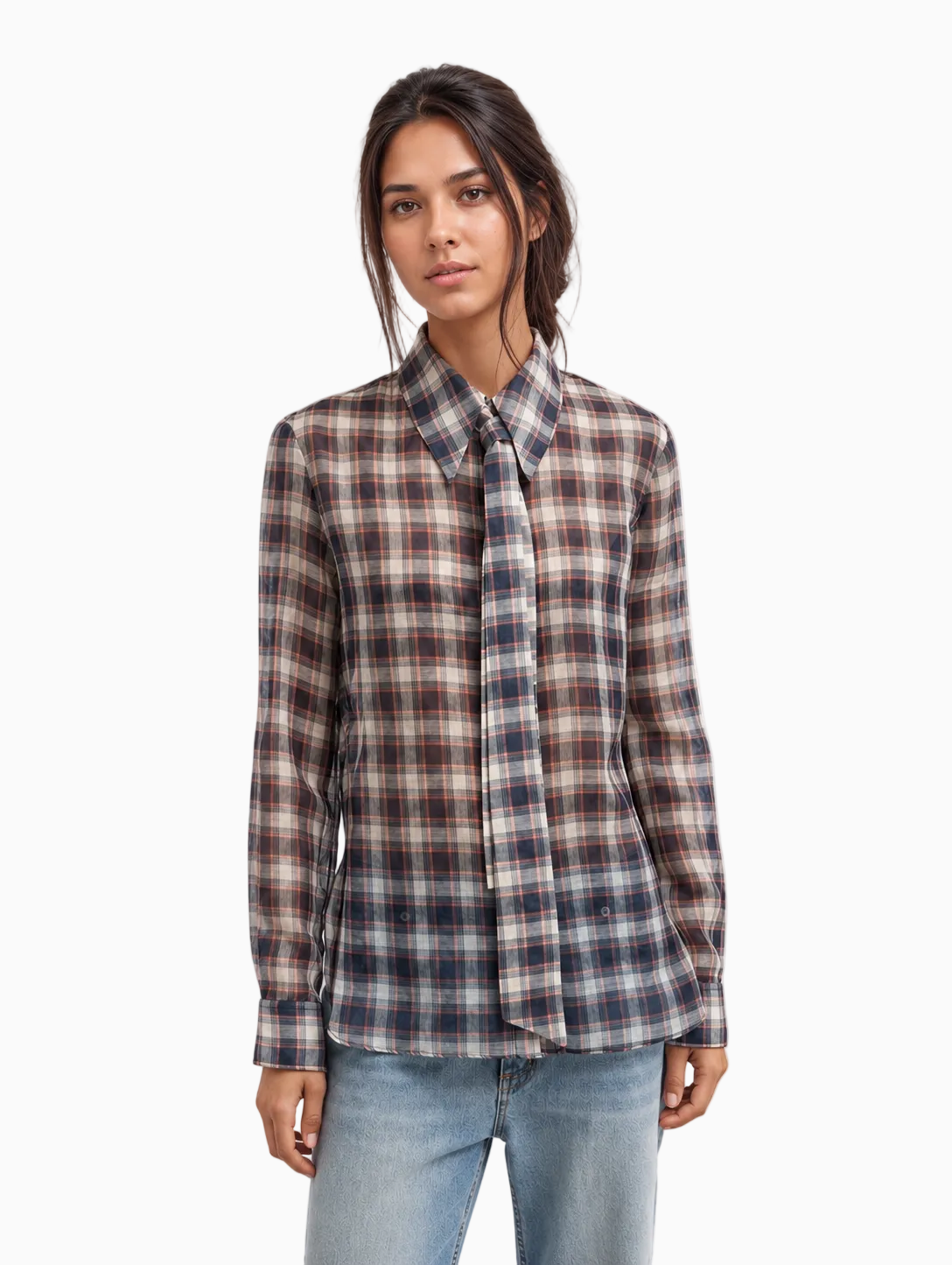 Checked blouse